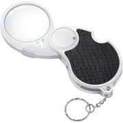 Clearance ! ZBBMUYHGSA 1*Magnifying Glass Tool Bag Handheld Pocket Magnifier Small Illuminated Folding Hand Held Lighted Magnifier For Reading Hobby Travel